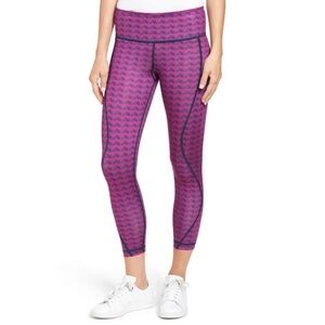 NWOT Vineyard Vines Etched Whale Tail Performance Crop Legging Pink Purple Blue